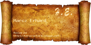 Harcz Erhard névjegykártya